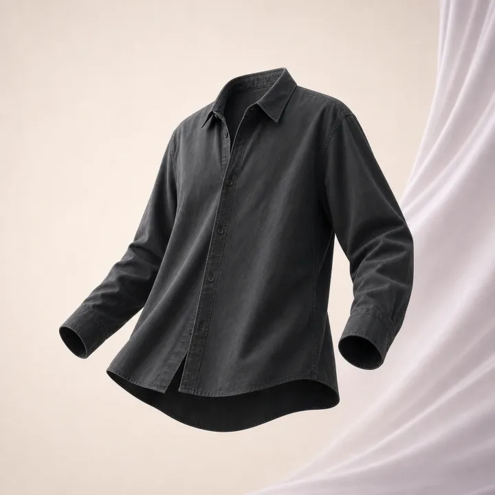 Layer Shirt in Soft black