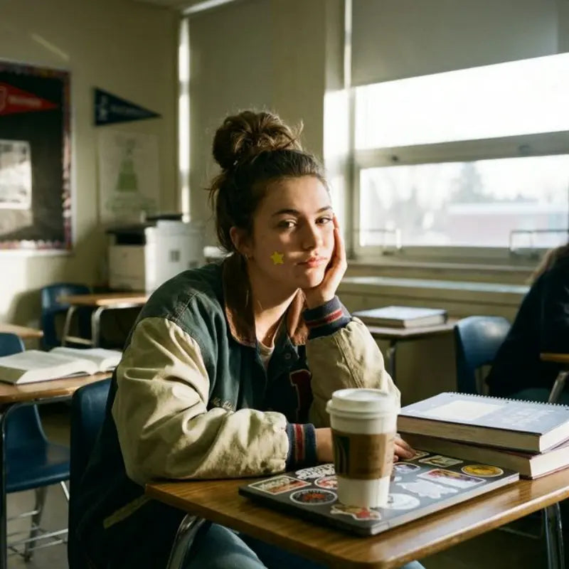 Acne Fashion Accessory worn in classroom